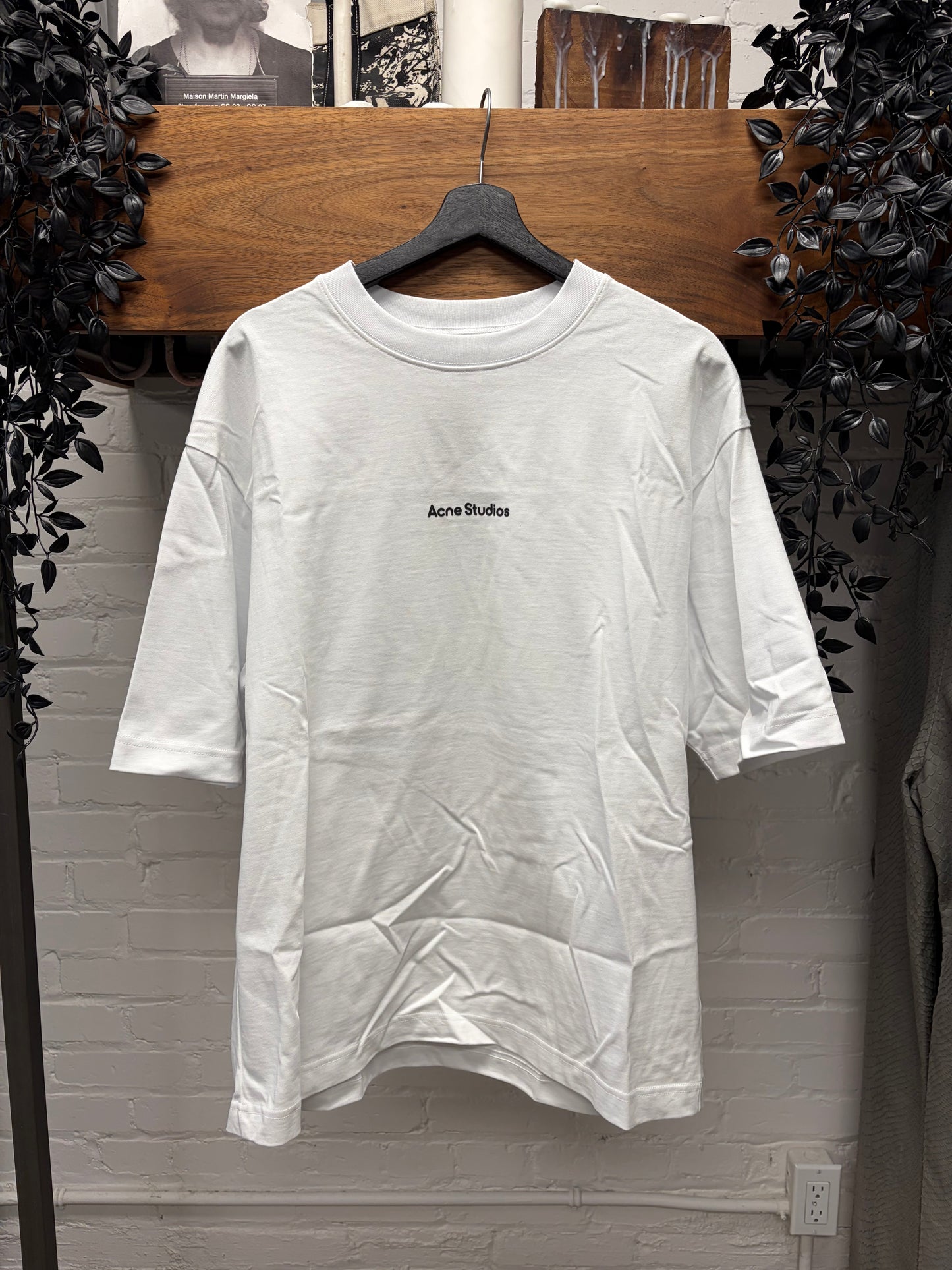 Acne Studios ‘Minimal Logo’ White Oversized Cotton T-Shirt