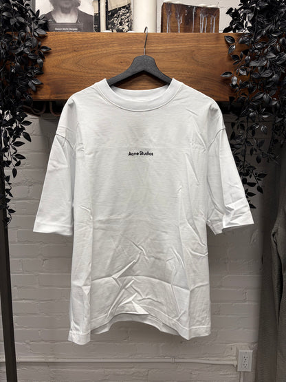 Acne Studios ‘Minimal Logo’ White Oversized Cotton T-Shirt