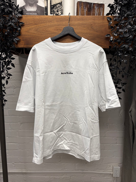 Acne Studios ‘Minimal Logo’ White Oversized Cotton T-Shirt