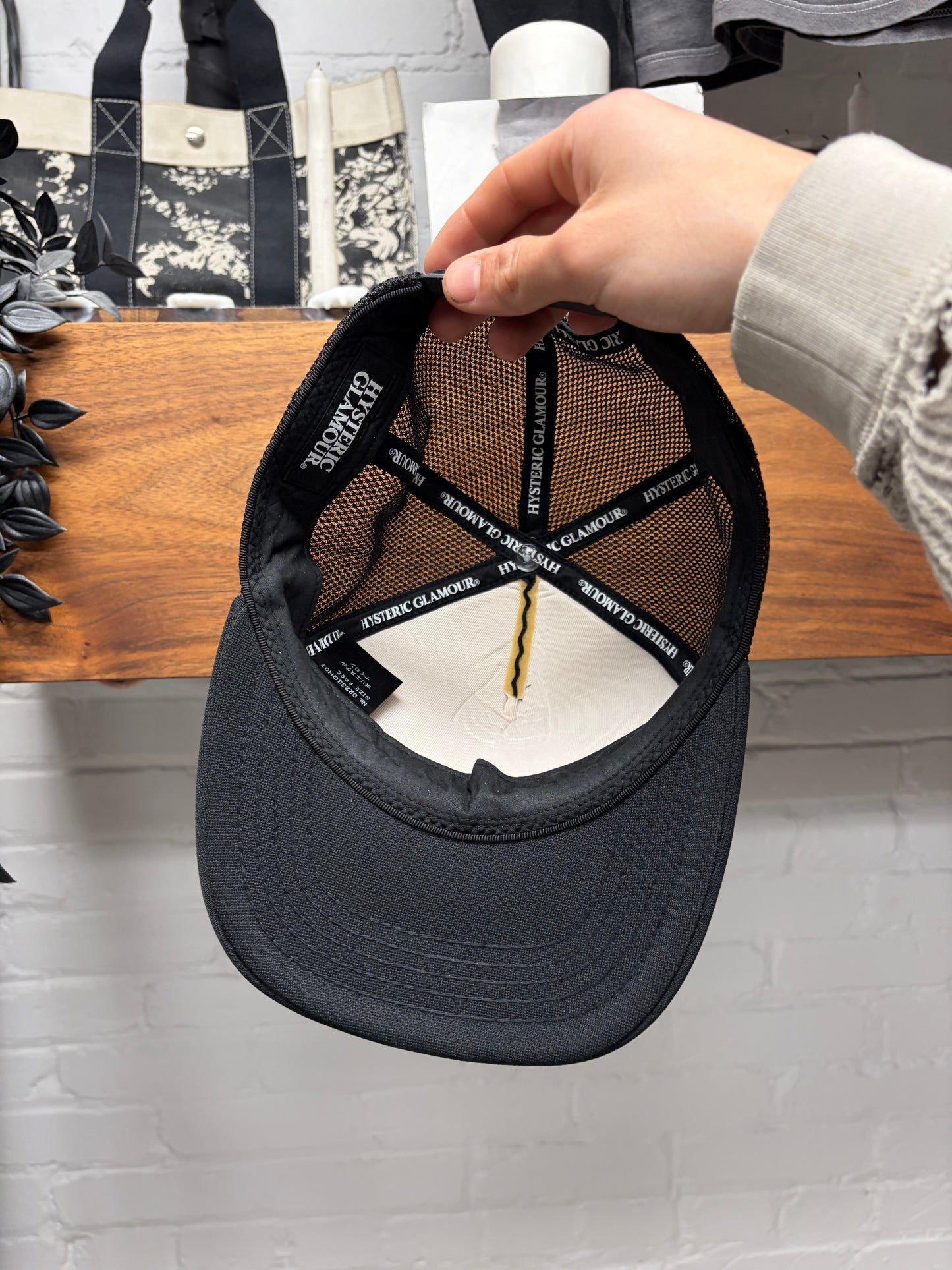 Hysteric Glamour ‘H Logo’ Black Snapback Trucker Hat