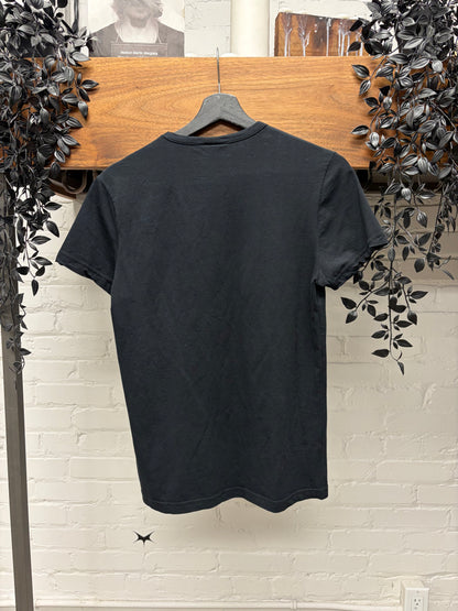 Vintage Jean Paul Gaultier Studded Chest Logo Black Cotton T-Shirt