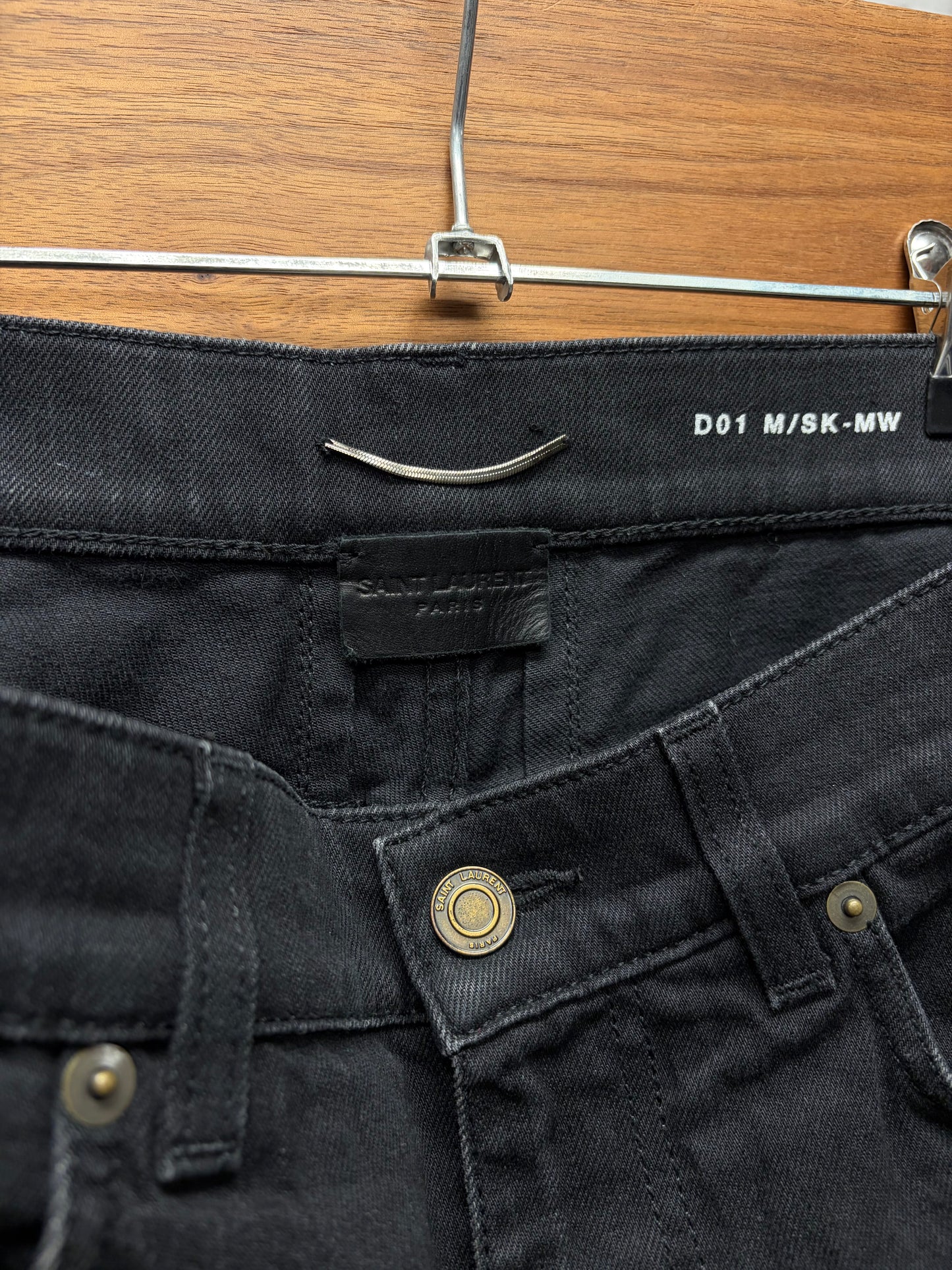 2015 Saint Laurent by Hedi Slimane Black ‘D01’ Skinny Jeans