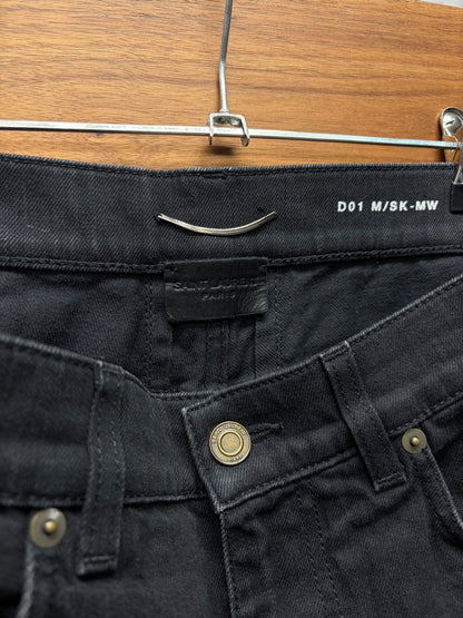 2015 Saint Laurent by Hedi Slimane Black ‘D01’ Skinny Jeans