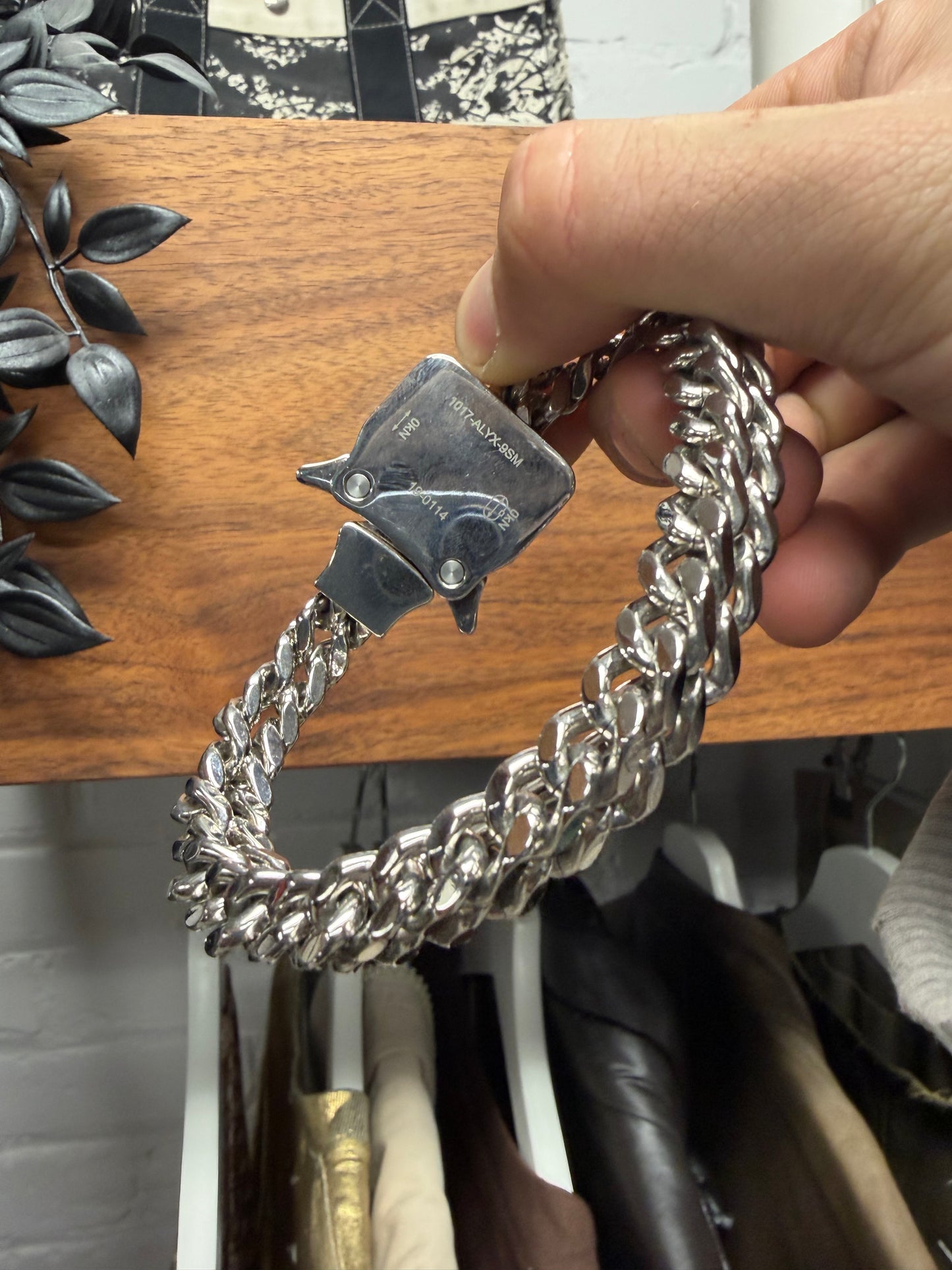 1017 Alyx 9SM ‘Cubix’ Roller Buckle Silver Bracelet