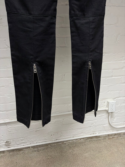 AW2015 Givenchy by Ricardo Tisci Black Lambskin Leather Skinny Biker Denim