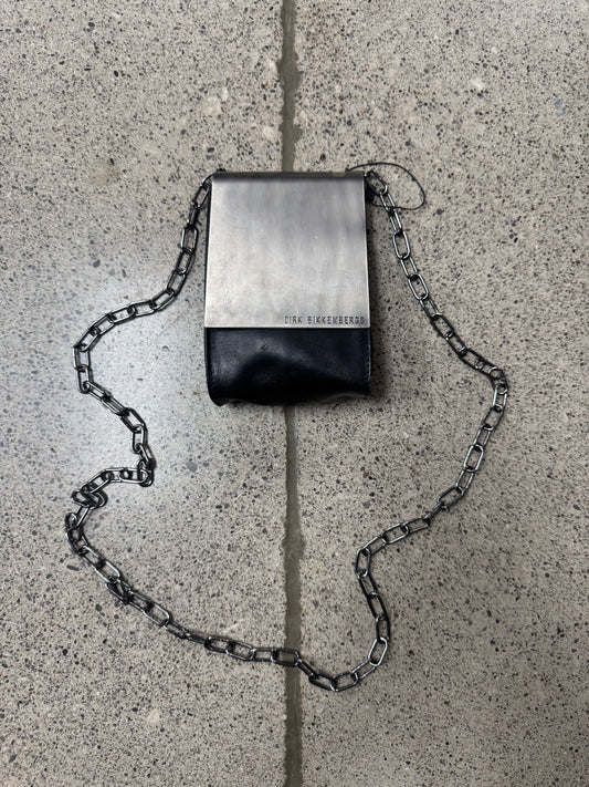 2000s Dirk Bikkembergs ‘Chain’ Top Closure Metal Bag