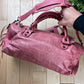 Balenciaga Twiggy Pink Leather City Bag