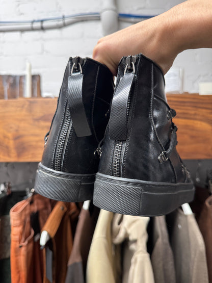 AW2010 Raf Simons ‘Multi-Lace’ High Top Leather Sneakers