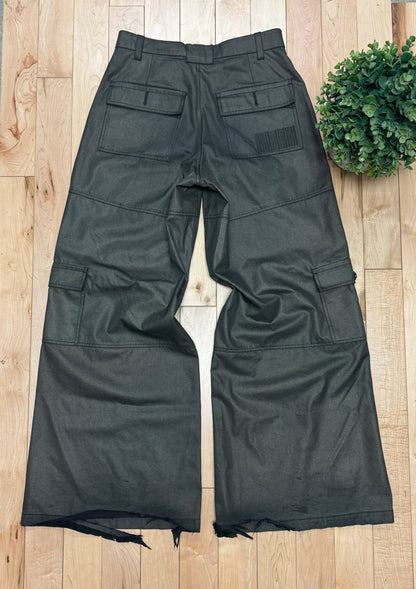 Marc Jacobs Wide Leg Waxed Grey Cargos