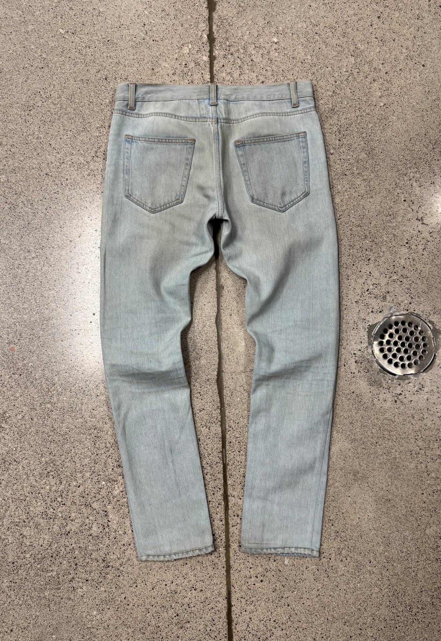 2013 Saint Laurent by Hedi Slimane ‘D02’ Light Wash ‘Dirty Blue’ Skinny Denim