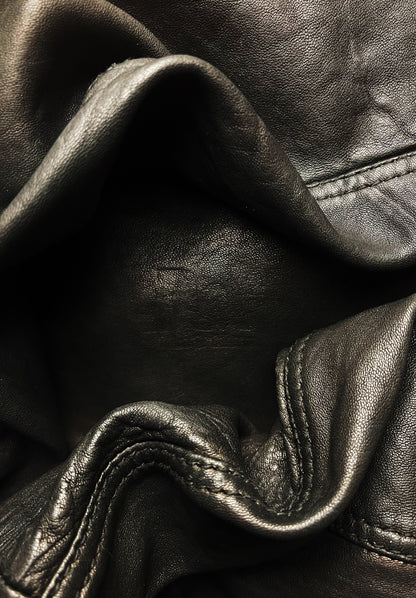 2000’s Lambskin Leather Dolce & Gabbana Six Pocket Leather Zip-Up Jacket