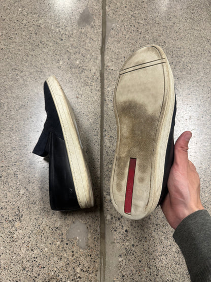 Prada Suede Slip-On Low Top Sneakers