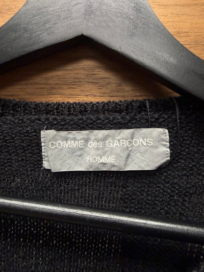 Vintage 90s Comme Des Garçons Homme Zip-Up Knit Bomber Sweater