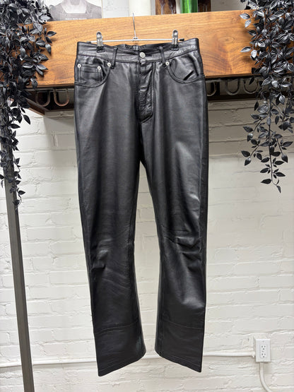 Vintage Helmut Lang Lambskin Leather Skinny Cut Pants