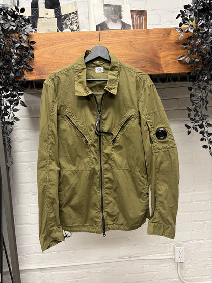 C.P. Company Military Green Cotton Zip-Up Field Jacket