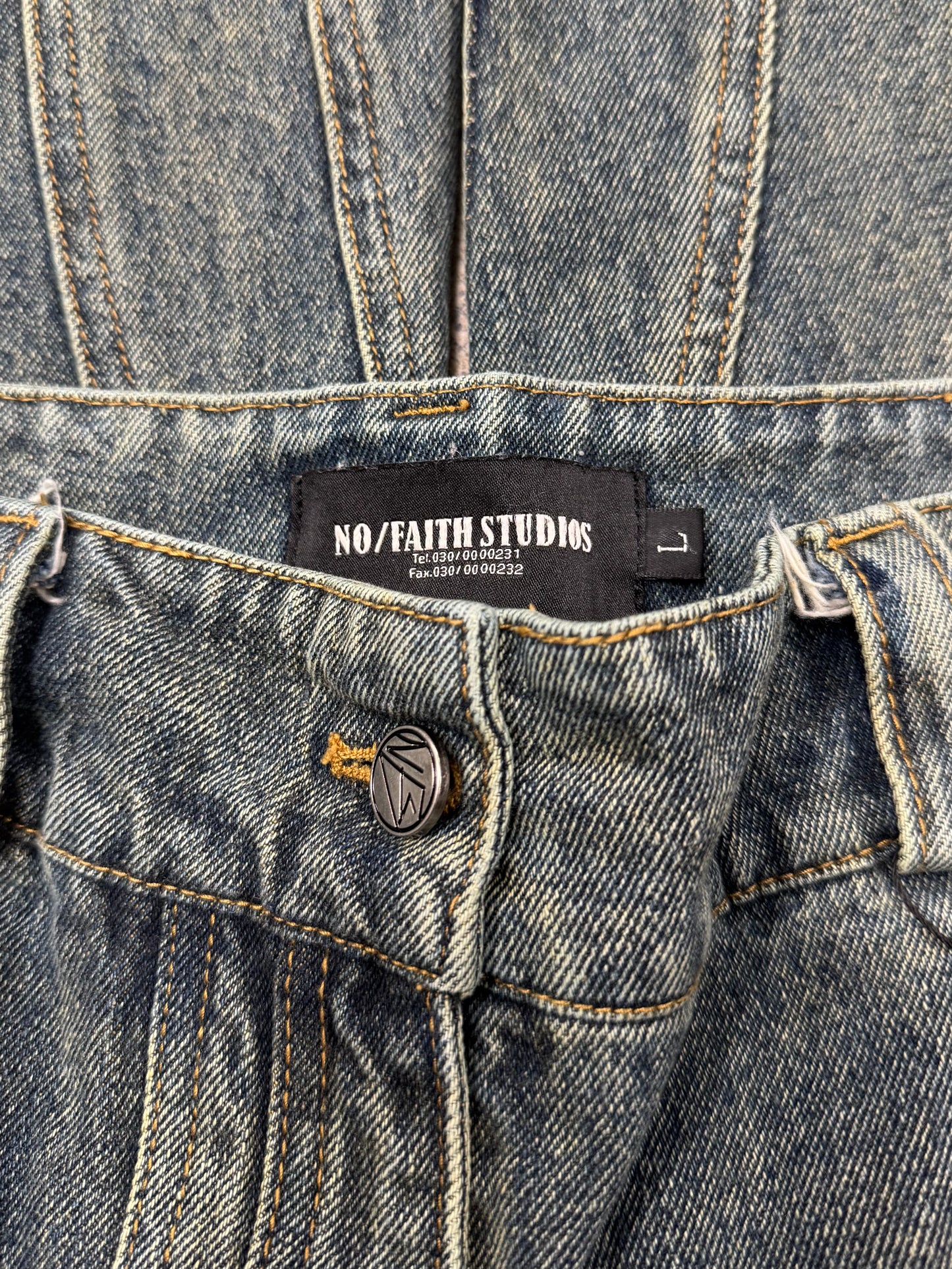 No Faith Studios ‘Wave’ Wide Leg Denim