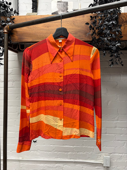 SS1996 Alexander McQueen ‘Flames’ Silk Shirt