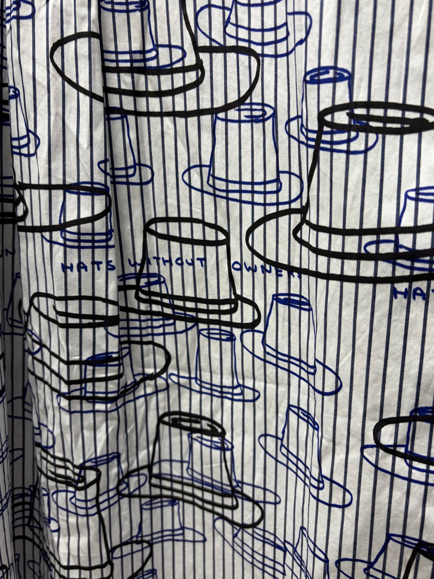 2021 Comme Des Garçons Homme Deux ‘Hats Without Owners’ Pinstripe Shirt