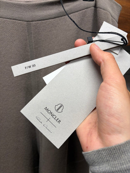 AW2020 Rick Owens x Moncler Dust Cashmere ‘Boxer’ Shorts