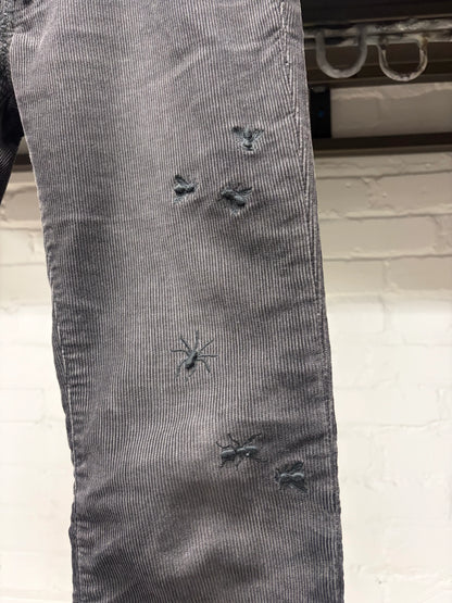 AW2006 Undercover ‘GuruGuru’ Faded Black Corduroy ‘Bug Denim’