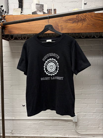 2016 Saint Laurent by Hedi Slimane ‘SL University’ Graphic T-Shirt