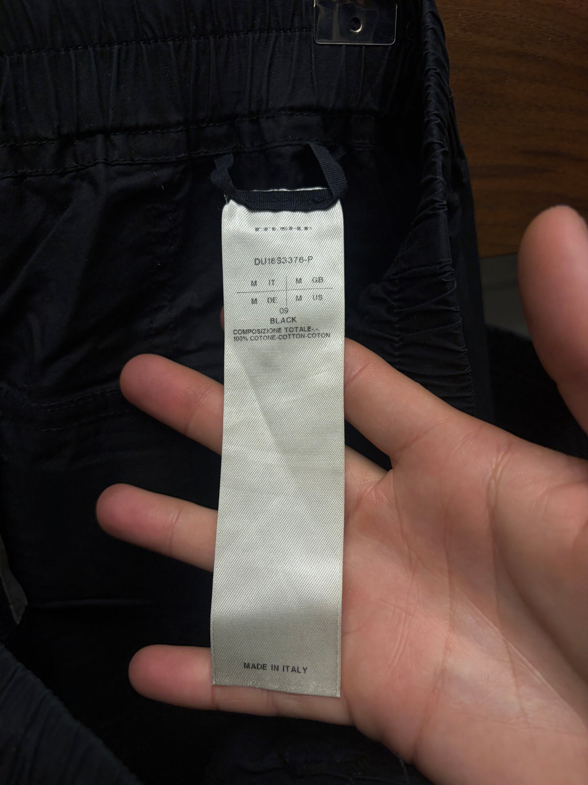 Rick Owens DRKSHDW ‘Creatch’ Black Drawstring Cargo Pants