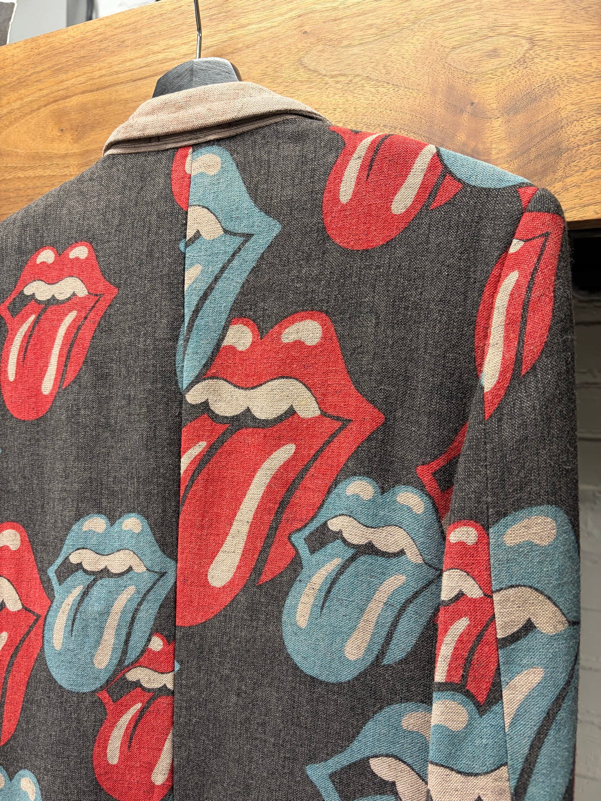 SS2005 Comme Des Garcons Homme Plus x Rolling Stones ‘Tongue & Lips’ Patchwork Blazer
