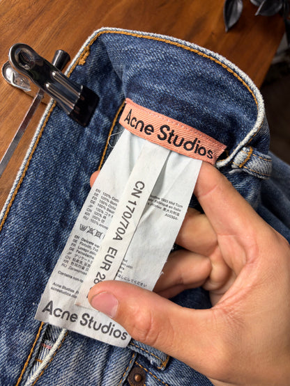 Acne Studios ‘1993’ Mid Torn Blue Washed Bootcut Denim