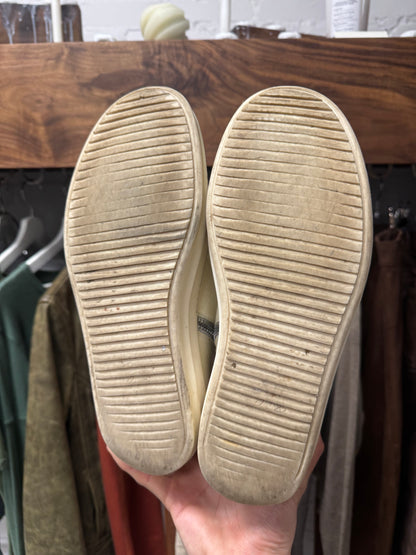 Rick Owens ‘Island Dunk’ Milk White Leather Sneakers