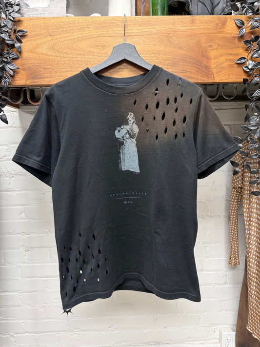 AW2008 Number (N)ine ‘My Private Portland’ Black Gunshot Distressed ‘DeathorBirth’ Graphic T-Shirt