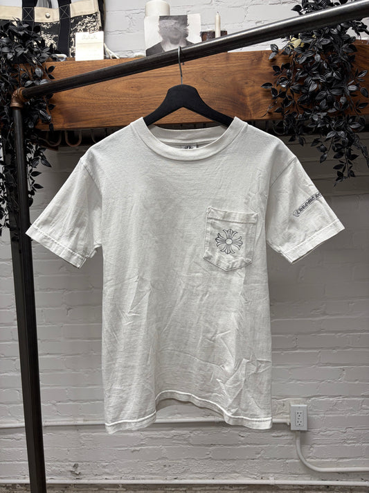 Vintage Chrome Hearts ‘Matrix Cross’ White Graphic T-Shirt