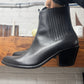 Helmut Lang Calfskin Leather ‘Cuban’ Heel Pointed Toe Boots