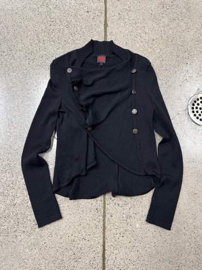 Vintage Jean Paul Gaultier ‘Napoleon’ Fencing Closure Black Sweater