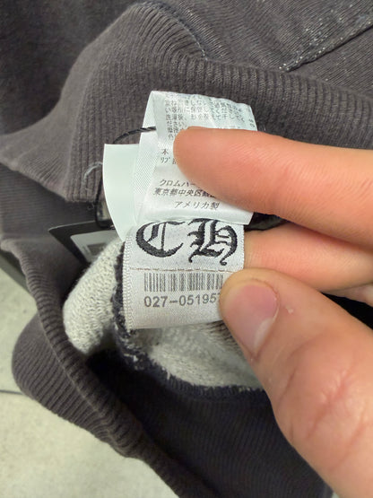 Chrome Hearts ‘Y-Not’ Grey Embroidered Logo Pullover Hoodie