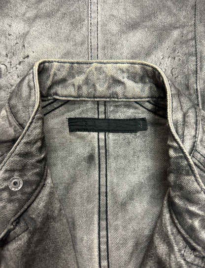 Fuga ‘Smoke Wash’ Grey Denim Biker Jacket