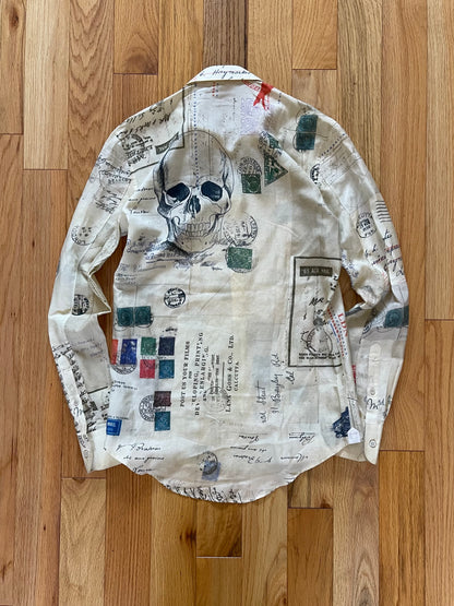 Alexander McQueen Letters to India Silk Button Down Shirt