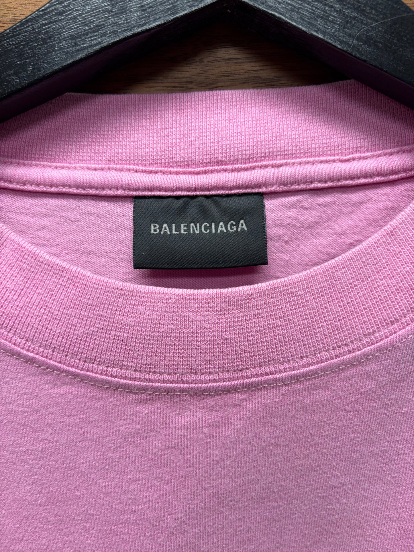 SS2024 Balenciaga ‘DIY Metal Logo’ Pink Oversized Graphic T-Shirt