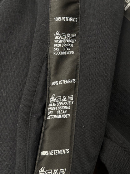 SS2019 Vetements ‘Wash Tag’ Striped Logo Sweatpants