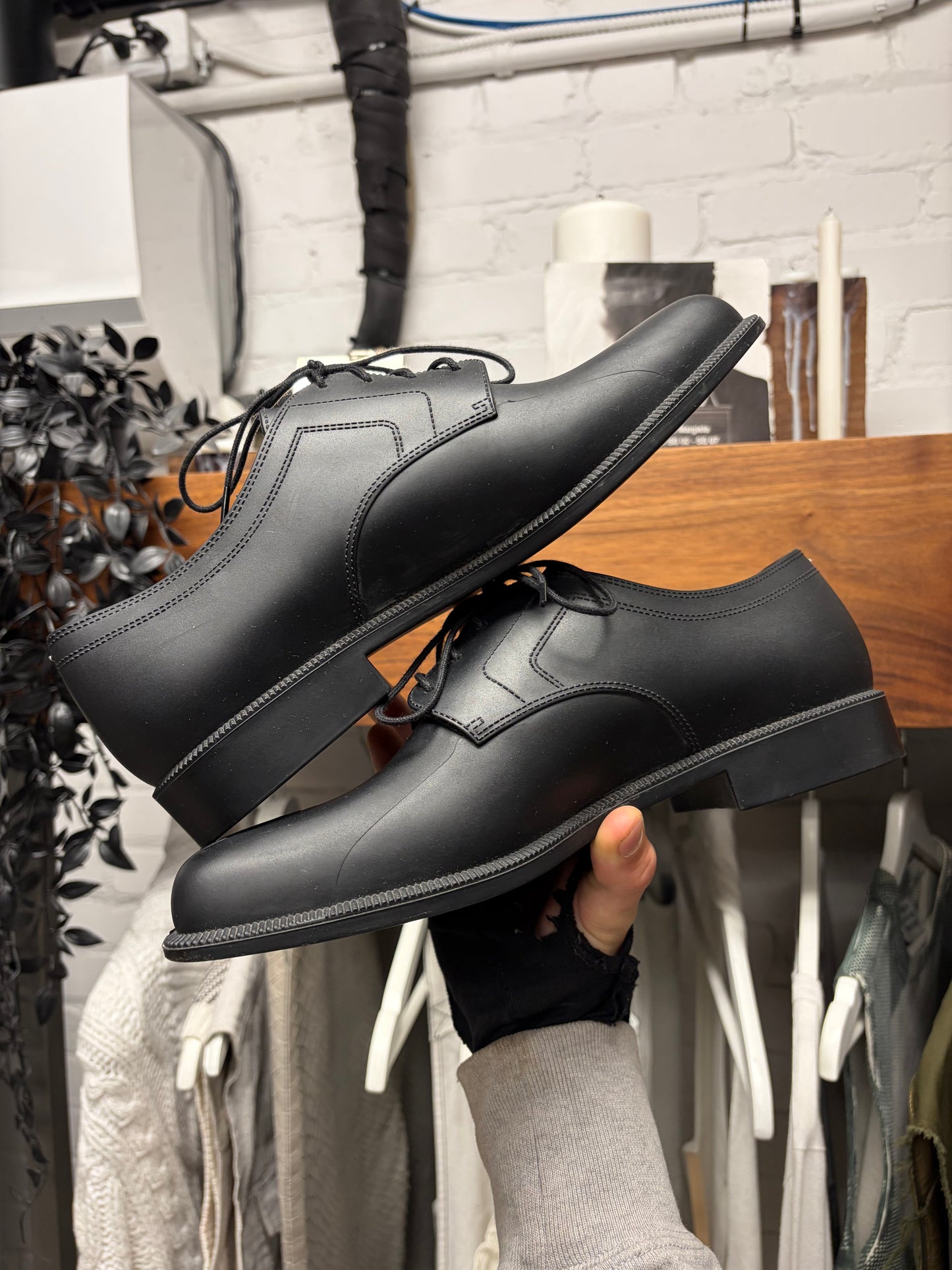 Maison Margiela ‘Tabi’ Black Split Toe Derbys