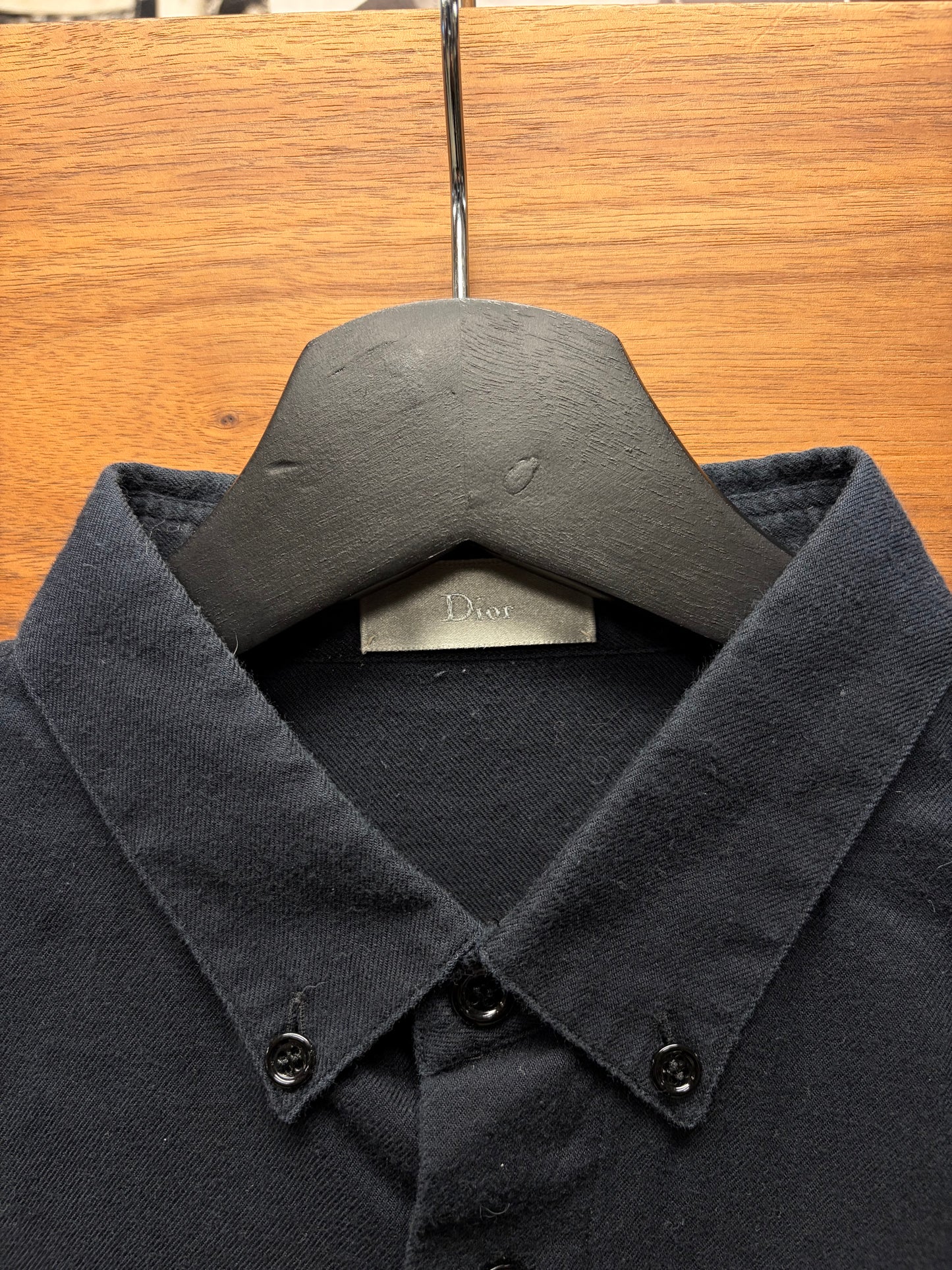 Dior Homme Navy Blue Button Up Dress Shirt
