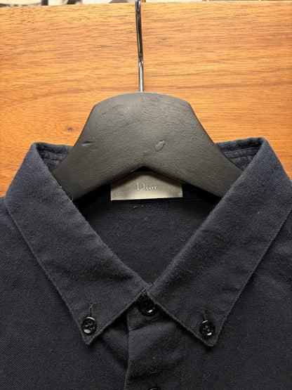 Dior Homme Navy Blue Button Up Dress Shirt