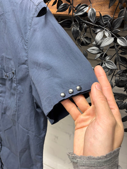 SS2016 Maison Margiela Metal Studded Blue Work Shirt