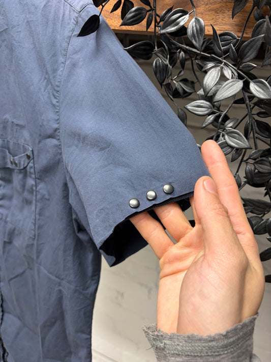 SS2016 Maison Margiela Metal Studded Blue Work Shirt