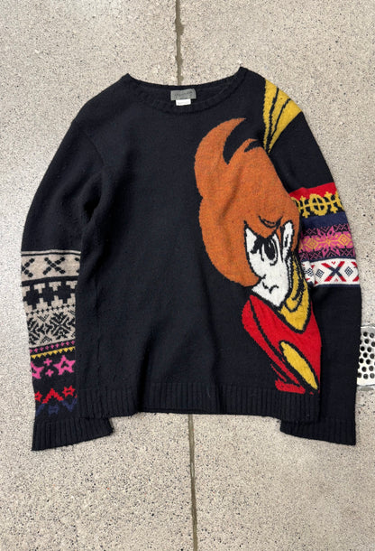 Sample AW2007 Yohji Yamamoto x Shitaro Ishinomori ‘Cyborg 009’ Knit Sweater.