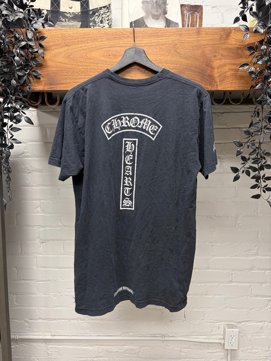 Vintage Chrome Hearts ‘T-Bar Logo’ Faded Black T-Shirt