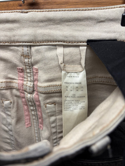 AW2023 Rick Owens ‘Luxor’ Creatch Dust/Pearl Degrade Skinny Jeans
