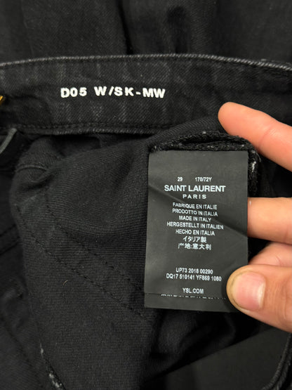 2018 Saint Laurent ‘D05’ Black Skinny Jeans
