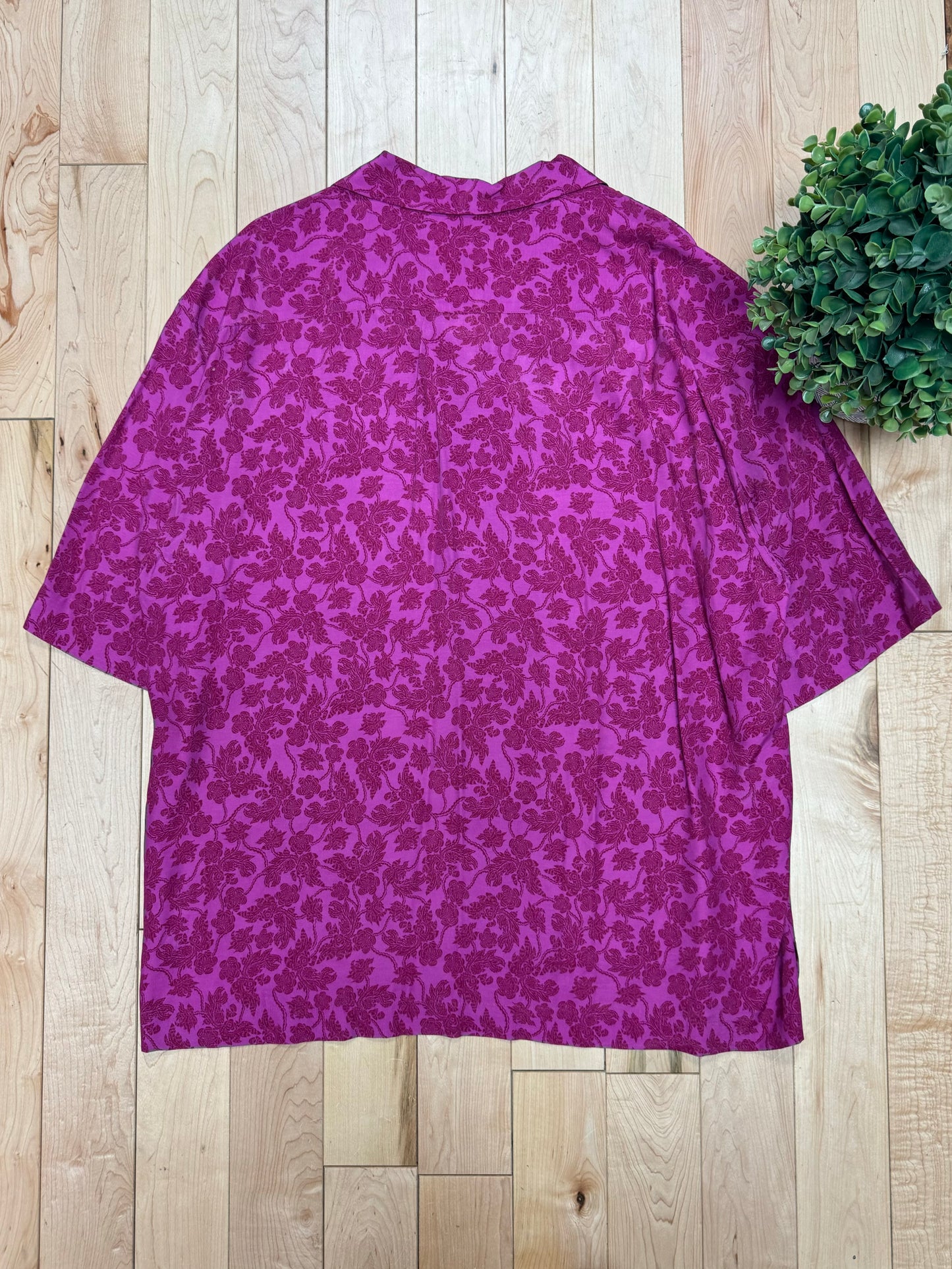 Dries Van Noten ‘Cassi’ Fuchsia Pink Camp Collar Shirt