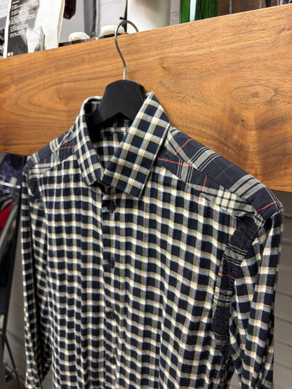 Givenchy Reconstructed Plaid Button Up Shirt