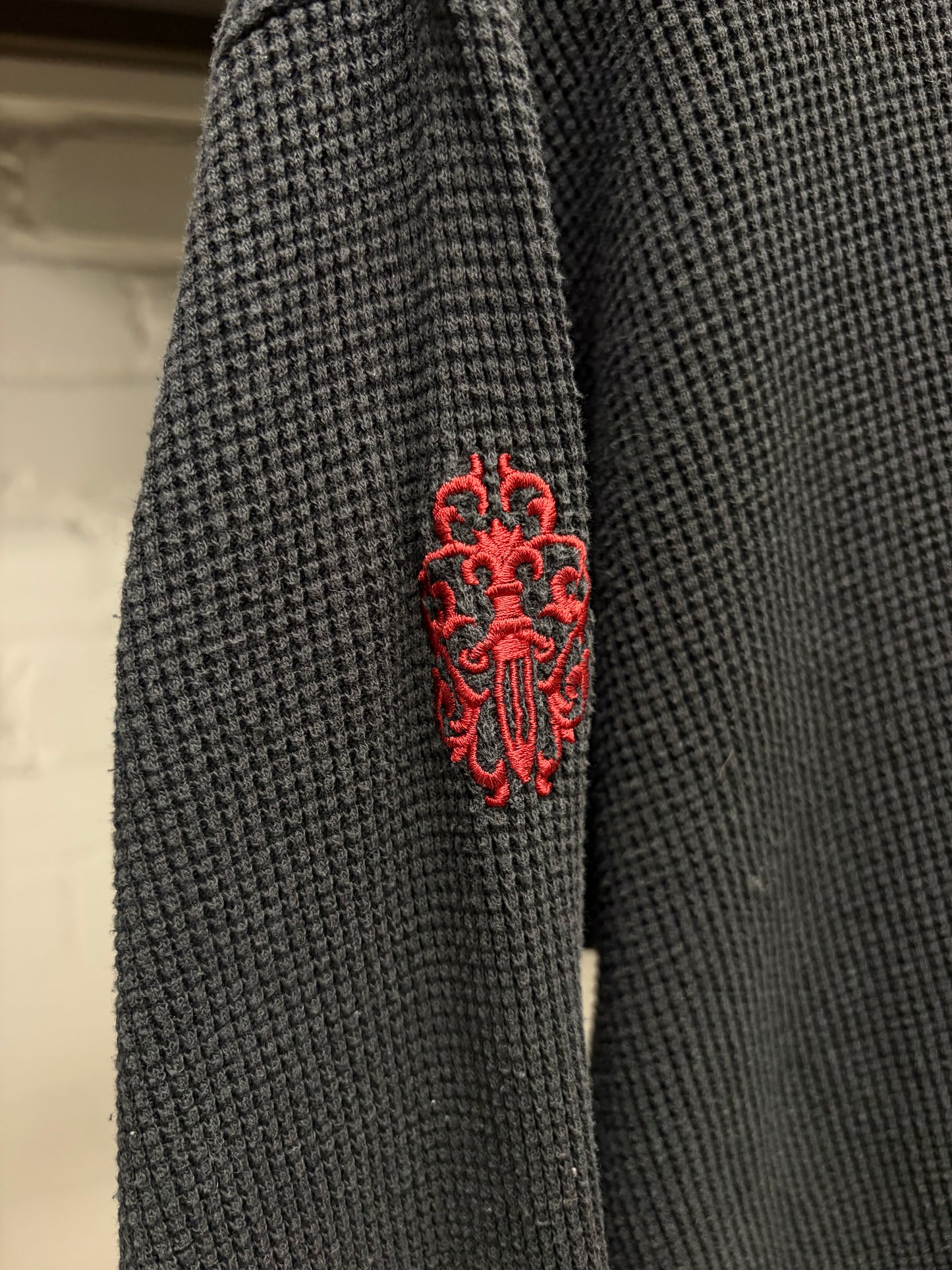 Vintage 90s Chrome Hearts ‘Dagger/Fuck You’ Thermal Long Sleeve Shirt